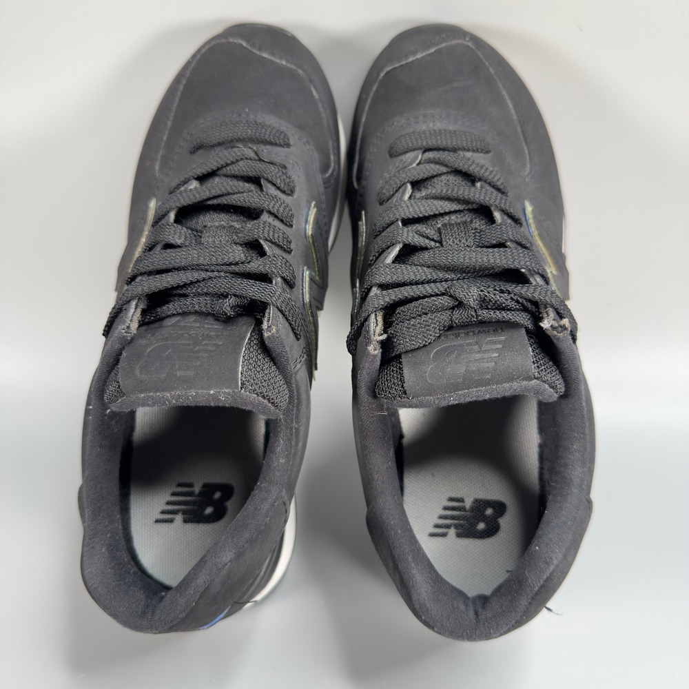 New Balance 574 Womens 6 B Casual Sneaker Black Iridescent Low Lace Up Dad Shoes - Picture 6 of 16